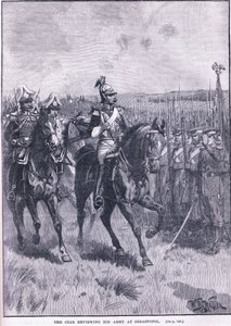 Car hodnotí svou armádu u Sebastopolu 1856 n. l od William Barnes Wollen
