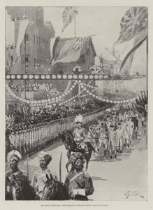 Královský průvod, kočár Jejího Veličenstva procházející podél Pall Mall od William Barnes Wollen