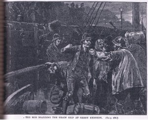 Dav nalodění na obilnou loď v Garry Kennedy AD 1841 od William Barnes Wollen