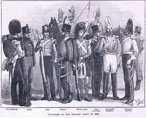 Uniformy britské armády v roce 1855 n. l. od William Barnes Wollen
