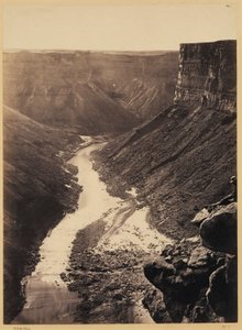 Grand Cañon, řeka Colorado, poblíž Paria Creek, pohled na západ