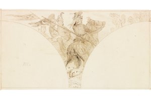 Skica pro nástěnnou malbu ve Wallington Hall (barva těla) od William Bell Scott