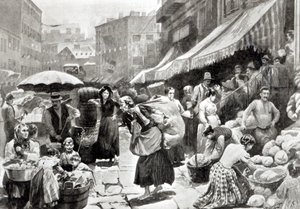 Italská kolonie Mulberry Bend v New Yorku, ilustrace v časopise 