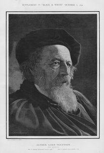 Alfred, Lord Tennyson, anglický básník laureát (litho)