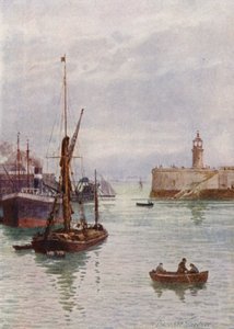 V přístavu Ramsgate (barevná litografie) od William Biscombe Gardner