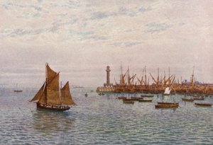 Přístav Margate (barevná litografie)