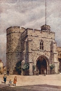 Westgate, Canterbury (barevná litografie) od William Biscombe Gardner