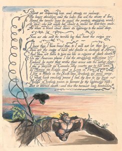 Amerika. Proroctví, deska 4, Ticho jako zoufalá láska..... od William Blake
