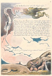 Amerika. Prophecy, Plate 6, Appear to the Americans .... od William Blake
