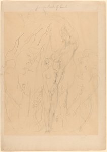 Anděl učící dceru muže tajemství hříchu od William Blake
