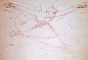 Angel walking, kresba William Blake (1757-1827) od William Blake