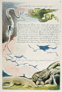 „Zjevte se Američanům...“, deska 6 z „Amerika: Proroctví“ od William Blake