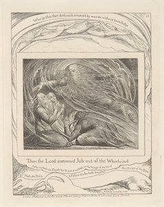 Kniha Job, deska 13, Pán odpovídá Jobovi z vichru od William Blake