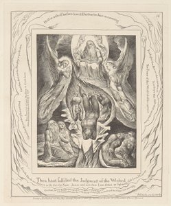 Kniha Job, deska 16, Pád Satana od William Blake