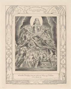 Kniha Job, deska 2, Satan před Božím trůnem od William Blake