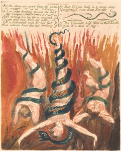 První kniha Urizenova, deska 7, "Jako hvězdy jsou odděleny od země . . . ." (Bentley 6) od William Blake