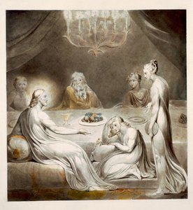 Kristus v domě Marie a Marty od William Blake