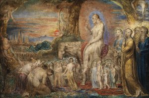 Kristův vjezd do Jeruzaléma (olej na mědi) od William Blake