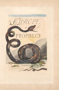 Evropa. Proroctví, deska 2, titulní stránka od William Blake