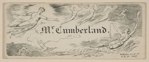 George Cumberlands Message Card, 1827. od William Blake