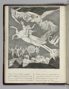 Ilustrace k „Leonora, A Tale“ od Gottfreida Augusta Bürgera, vyryl Perry, 1796 od William Blake