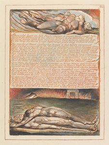Jeruzalém, deska 94, Albion chladně ležel na své skále ... od William Blake