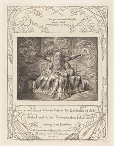 Job a jeho dcery, 1825. od William Blake