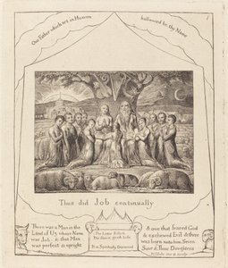 Job a jeho rodina, 1825. od William Blake