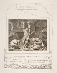 Jobs zoufalství, z ilustrací Knihy Job, 1825-26. od William Blake