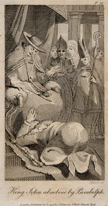 Král Jan zproštěn rozhřešení od Pandulpha po Henry Fuseli, 1798 od William Blake