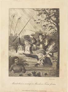 Projděte bažinou nebo močálem v Terra-firmě, 1793. od William Blake