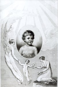 Mary Wollstonecraft Shelley (1797-1851) jako dítě, vyryl Robert Hartley Cromek (1770-1812) 1805 od William Blake