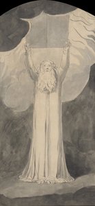 Mojžíš dostává zákon od William Blake