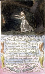 S.124-1950.pt12 The Little Boy Lost: plate 12 from Songs of Innocence and of Experience (kopie R) c.1802-08 (lept, inkoust a akvarel) od William Blake