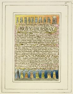 S.124-1950.pt18 Zelený čtvrtek: deska 18 z Songs of Innocence and of Experience (kopie R) c.1802-08 (lept, inkoust a wc) od William Blake
