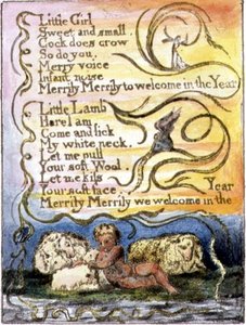 S.124-1950.pt23 Jaro (pokračování): deska 23 z Songs of Innocence and of Experience (kopie R) c.1802-08 (lept, inkoust a akvarel) od William Blake