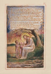 S.125-1950.pt10 The Little Black Boy (pokrač.): deska 10 z Songs of Innocence and of Experience (kopie AA) c.1815-26 (lept, inkoust a wc) od William Blake