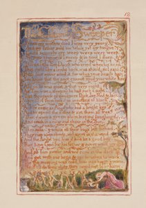 S.125-1950.pt12 Kominík: deska 12 z Songs of Innocence and of Experience (kopie AA) c.1815-26 (lept, inkoust a wc) od William Blake