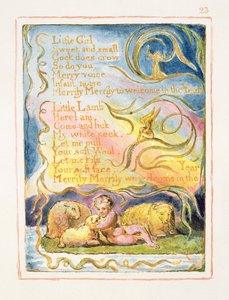 S.125-1950.pt23 Spring (pokračování): deska 23 z Songs of Innocence and of Experience (kopie AA) c.1815-26 (lept, inkoust a wc) od William Blake