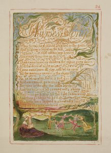 S.125-1950.pt24 Nurses Song: deska 24 z Songs of Innocence and of Experience (kopie AA) c.1815-26 (lept, inkoust a wc) od William Blake