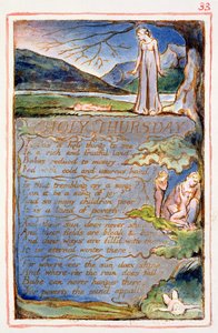 S.125-1950.pt33 Zelený čtvrtek: deska 33 z Songs of Innocence and of Experience (kopie AA) c.1815-26 (lept, inkoust a wc) od William Blake