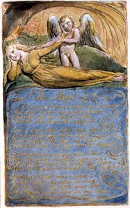S.125-1950.pt41 The Angel: deska 41 z Songs of Innocence and of Experience (kopie AA) c.1815-26 (lept, inkoust a akvarel) od William Blake