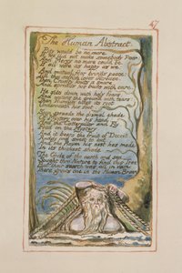 S.125-1950.pt47 The Human Abstract: plate 47 from Songs of Innocence and of Experience (kopie AA) c.1815-26 (lept, inkoust a wc) od William Blake