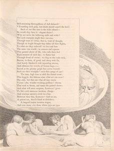 Talíř 29 (strana 57): „Chvěj se každým douškem, aby smrt nevyrvala misku“ od William Blake