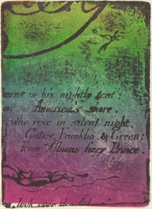 Restrikce z fragmentu zrušené desky pro "A Prophecy" od William Blake