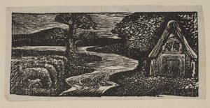 Sabrinas Silvery Flood, z Thorntons Pastorals of Virgil, 1821. od William Blake