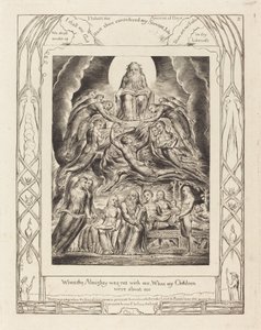 Satan před Božím trůnem od William Blake