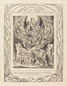 Satan vycházející z Přítomnosti Páně od William Blake