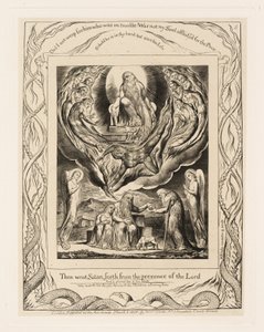 Satan vycházející z přítomnosti Páně od William Blake