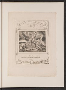 Satan Smiting Job s vaří od William Blake